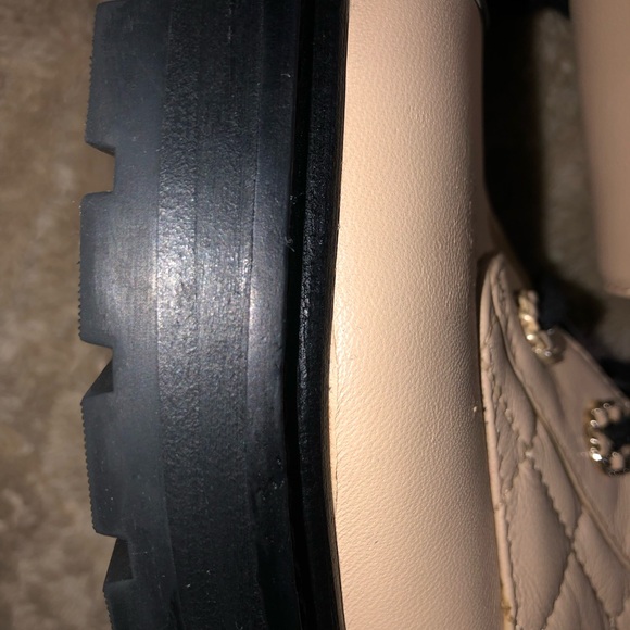 Chanel Beige and Black Lace-Up Moto Boots size 40 euro size approx size 10 Rare - Picture 13 of 17